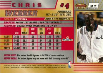 1996-97 Bowman's Best - Refractors #27 Chris Webber Back