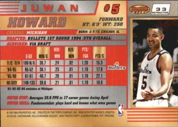 1996-97 Bowman's Best - Refractors #33 Juwan Howard Back