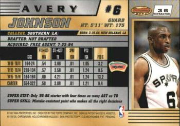 1996-97 Bowman's Best - Refractors #36 Avery Johnson Back