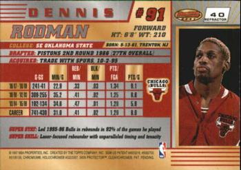 1996-97 Bowman's Best - Refractors #40 Dennis Rodman Back
