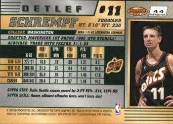 1996-97 Bowman's Best - Refractors #44 Detlef Schrempf Back