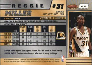 1996-97 Bowman's Best - Refractors #45 Reggie Miller Back