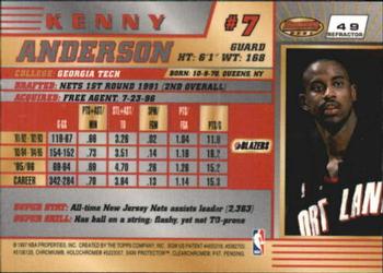 1996-97 Bowman's Best - Refractors #49 Kenny Anderson Back