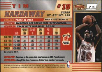 1996-97 Bowman's Best - Refractors #74 Tim Hardaway Back