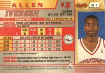 1996-97 Bowman's Best - Refractors #R1 Allen Iverson Back