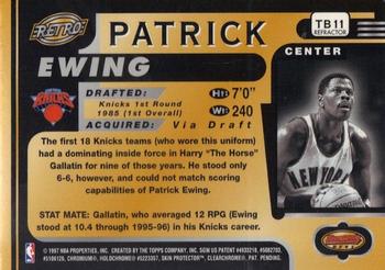 1996-97 Bowman's Best - Refractors #TB11 Patrick Ewing Back
