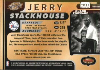 1996-97 Bowman's Best - Refractors #TB12 Jerry Stackhouse Back
