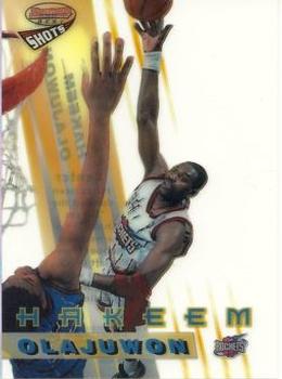 1996-97 Bowman's Best - Shots Refractor #BS4 Hakeem Olajuwon Front