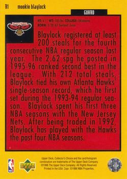 1996-97 Collector's Choice - You Crash the Game Scoring Silver Exchange (Series One) #R1 Mookie Blaylock Back