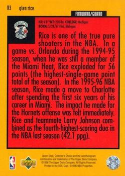 1996-97 Collector's Choice - You Crash the Game Scoring Silver Exchange (Series One) #R3 Glen Rice Back