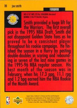 1996-97 Collector's Choice - You Crash the Game Scoring Silver Exchange (Series One) #R9 Joe Smith Back