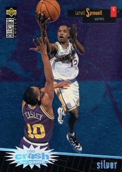 1996-97 Collector's Choice - You Crash the Game Scoring Silver Exchange (Series Two) #R9 Latrell Sprewell Front