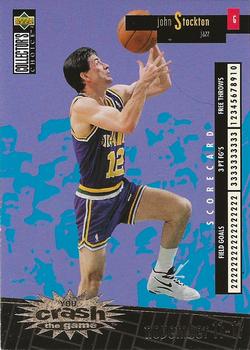 1996-97 Collector's Choice - You Crash the Game Scoring Gold (Series One) #C27 John Stockton Front