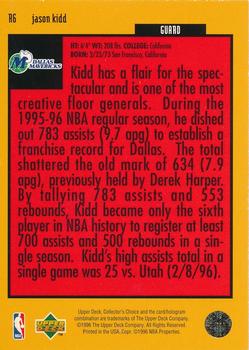 1996-97 Collector's Choice - You Crash the Game Scoring Gold Exchange (Series One) #R6 Jason Kidd Back