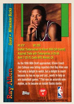 1996-97 Topps - Draft Pick Exchange #DP5 Ray Allen Back