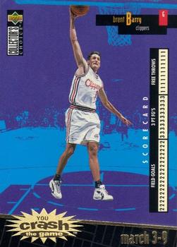 1996-97 Collector's Choice - You Crash the Game Scoring Gold (Series Two) #C12 Brent Barry Front