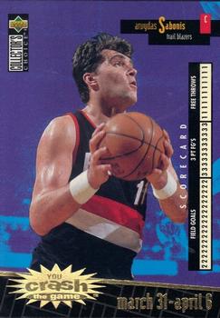 1996-97 Collector's Choice - You Crash the Game Scoring Gold (Series Two) #C22 Arvydas Sabonis Front