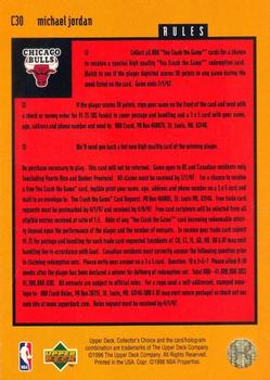 1996-97 Collector's Choice - You Crash the Game Scoring Gold (Series Two) #C30 Michael Jordan Back