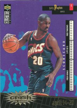 1996-97 Collector's Choice - You Crash the Game Scoring Gold (Series Two) #C25 Gary Payton Front