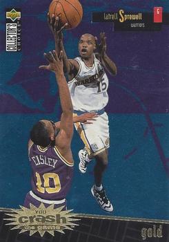 1996-97 Collector's Choice - You Crash the Game Scoring Gold Exchange (Series Two) #R9 Latrell Sprewell Front