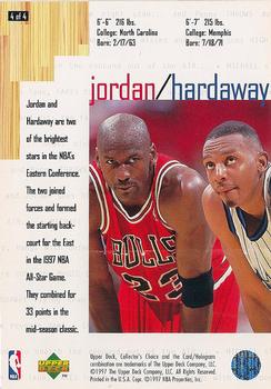 1996-97 Collector's Choice - Factory Set Bonus 3x5 #4 Michael Jordan / Anfernee Hardaway Back