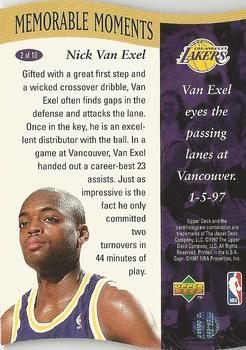 1996-97 Collector's Choice - Memorable Moments #2 Nick Van Exel Back