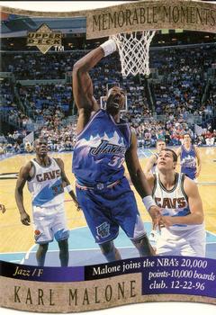 1996-97 Collector's Choice - Memorable Moments #3 Karl Malone Front