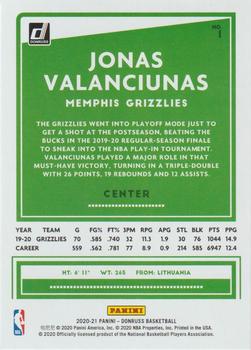 2020-21 Donruss #1 Jonas Valanciunas Back