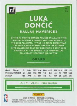 2020-21 Donruss #13 Luka Doncic Back