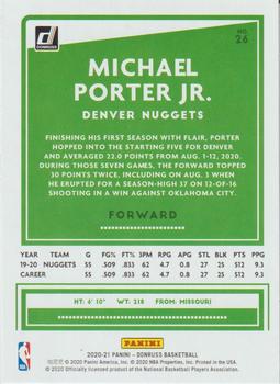 2020-21 Donruss #26 Michael Porter Jr. Back