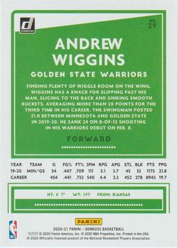 2020-21 Donruss #29 Andrew Wiggins Back