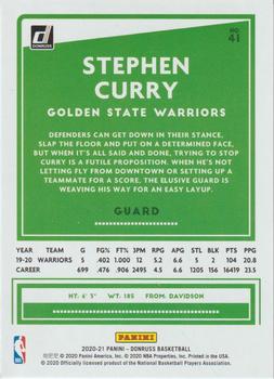 2020-21 Donruss #41 Stephen Curry Back