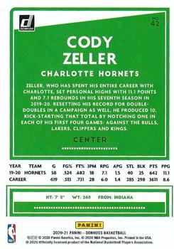 2020-21 Donruss #42 Cody Zeller Back