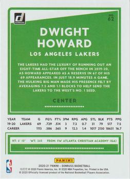 2020-21 Donruss #62 Dwight Howard Back