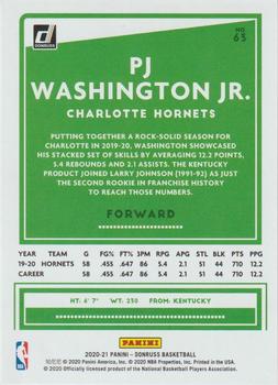 2020-21 Donruss #63 PJ Washington Jr. Back