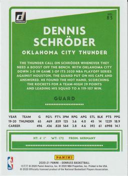 2020-21 Donruss #83 Dennis Schroder Back