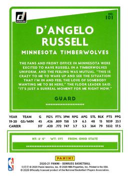 2020-21 Donruss #101 D'Angelo Russell Back