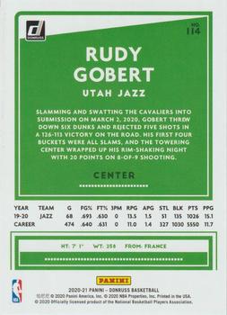 2020-21 Donruss #114 Rudy Gobert Back