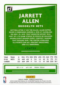 2020-21 Donruss #140 Jarrett Allen Back