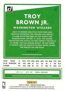 2020-21 Donruss #151 Troy Brown Jr. Back