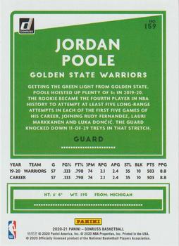 2020-21 Donruss #159 Jordan Poole Back