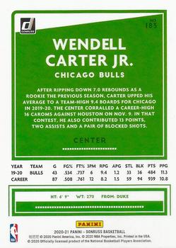 2020-21 Donruss #183 Wendell Carter Jr. Back