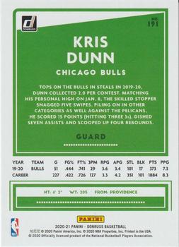 2020-21 Donruss #191 Kris Dunn Back