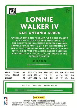 2020-21 Donruss #197 Lonnie Walker IV Back