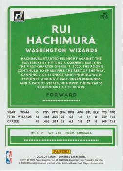 2020-21 Donruss #198 Rui Hachimura Back