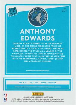2020-21 Donruss #201 Anthony Edwards Back
