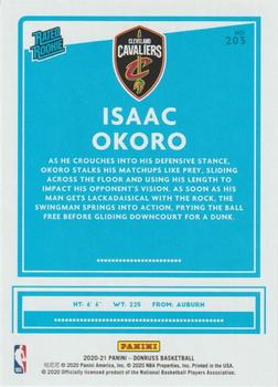 2020-21 Donruss #203 Isaac Okoro Back
