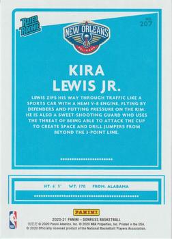 2020-21 Donruss #207 Kira Lewis Jr. Back