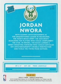 2020-21 Donruss #220 Jordan Nwora Back