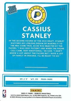 2020-21 Donruss #225 Cassius Stanley Back